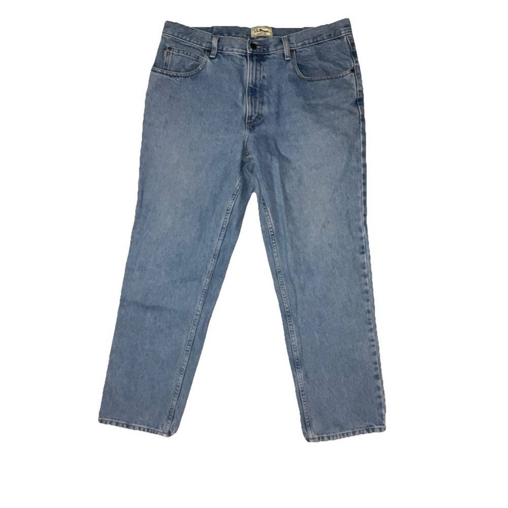 LL Bean Vtg Classic Fit Straight Leg Denim‎ Jeans Men's 38x34